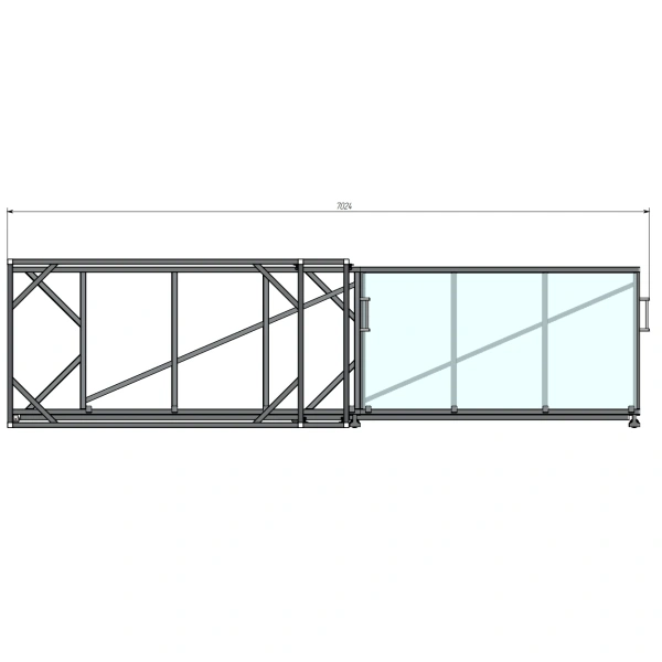 Стеллаж для вертикального хранения листового металла 3,0х1,5_1т_7к